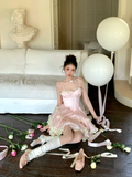 Cute Pink Sweetheart Princess Style Tiered A-Line Design Spaghetti Strap Short 18th Birthday Party Dress Homecoming Dress HZ0319
