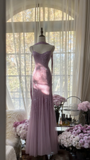 Lilac Spaghetti Straps Mermaid Beading Long Evening Dress Vintage Party Dress, HZ0319