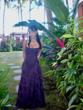 Dark Purple Spaghetti Straps A-Line Long Formal Prom Dress Evening Dress, HZ0319