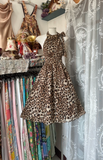 Vintage Leopard Print Halter Dress Design A-Line Homecoming Dress Party Dress HZ0319