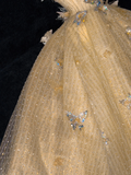 Gorgeous Shiny Yellow Sequin Beaded 3D Butterflies A-Line Floor-length Evening Dress Prom Dresses HZ0319