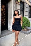 Black Straps A-Line Short Party Dresses Homecoming Dresses Birthday Dress, HZ0319