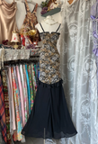 Vintage Leopard Print Sweetheart Design Mermaid Spaghetti Strap Prom Dress Evening Dress HZ0319
