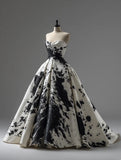 Fashion Ball Gown Strapless Pleated Prom Dresses Evening Gala Gown Birthday Dress HZ0319