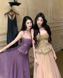 Elegant Prom Dress Sweetheart Pleated Tulle Gala Evening Gown Dress Birthday Party Outfits HZ0319