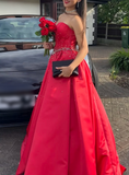 Stunning Prom Dress Sweetheart Formal Outfits Beading Red Evening Gown Gala Dress HZ0319