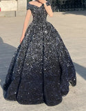 Stunning Prom Dress Off Shoulder Ball Gown Formal Outfits Evening Gown Gala Dress HZ0319