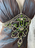 Elegant Prom Dress V-neck Crystal Evening Dress Gala Gown Cocktail Outfits HZ0319