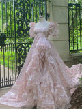 Charming Prom Dress Square Neck Print Pleated Evening Dress Gala Gown Cocktail Outfits HZ0319