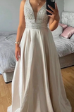 Gorgeous Prom Dress V-neck Beading Slit Evening Dress Long Cocktail Outfits Gala Gown HZ0319