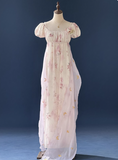 Charming Imperial Prom Dress Crew Neck Pleated Print Gala Gown Evening Dress Party Outfits HZ0319