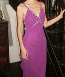 Elegant Prom Dress Spaghetti Straps Backless Crystal Gala Gown Evening Dress Graduation Dress HZ0319