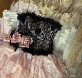 Retro Strapless A-Line Lace Tiered Long Evening Dress Lovely Birthday Ball Gown, HZ0319