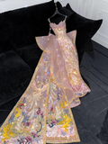 Gorgeous Sparkling Beaded Sequin Exquisite Embroidery Mermaid Design Evening Dress Prom Dresses Outfit HZ0319
