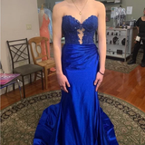 Sexy Red Strapless Sheath Satin Split Long Evening Party Dress Birthday Dress, HZ0319