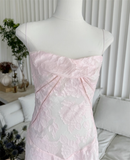 Sweet Pink Appliques Spaghetti Strap Design A-line Women Party Dress, HZ0319