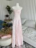 Sweet Pink Appliques Spaghetti Strap Design A-line Women Party Dress, HZ0319