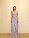 Elegant Prom Dress V-neck Pleated Mermaid Evening Dress Gala Dress HZ0319