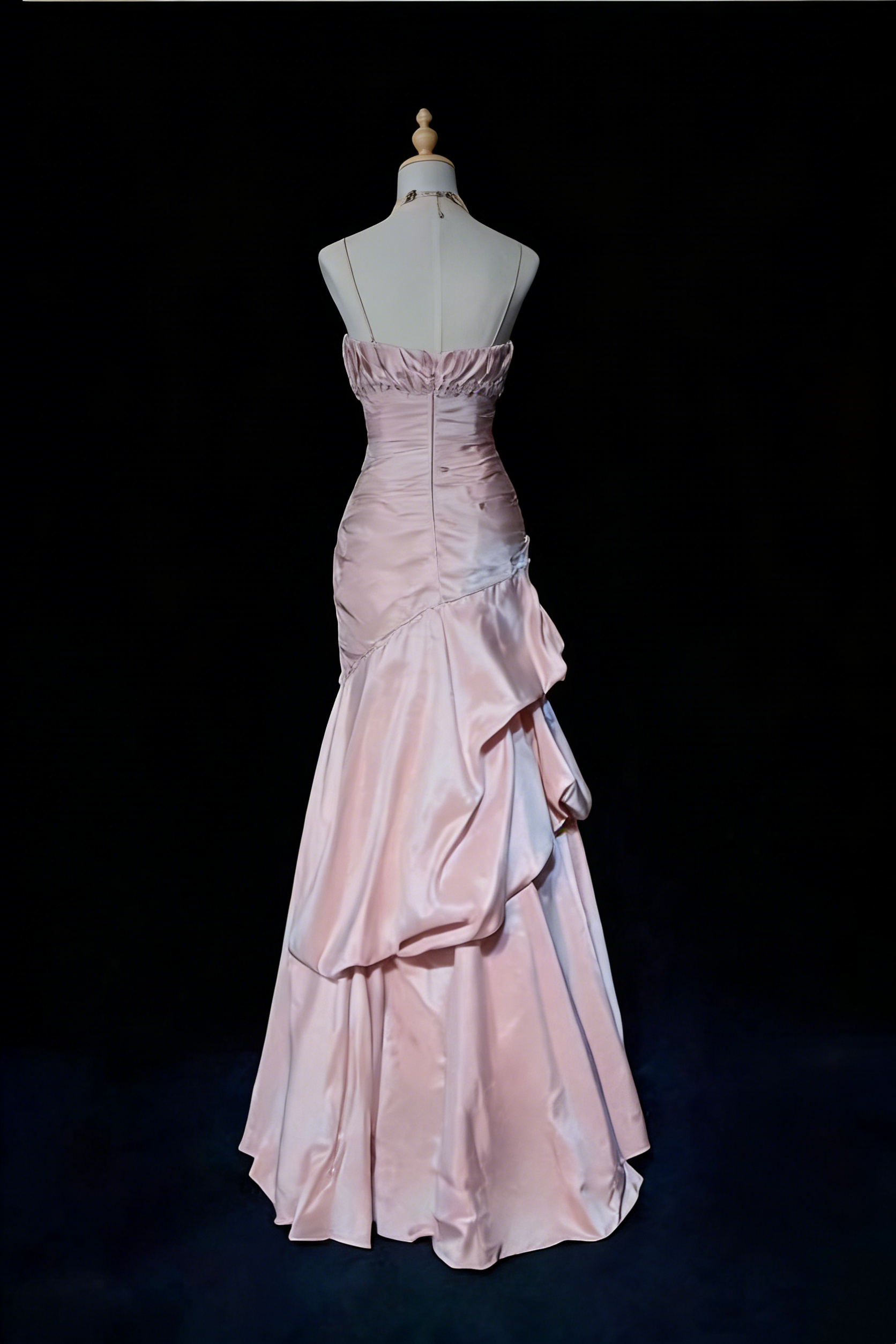 Light Pink Prom Dress Spaghetti Straps Mermaid Beading Vintage Long Party Dress Birthday Outfits, HZ0319
