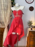 Gorgeous Sleeveless Swarovski Crystal Prom Dress High-Slit Homecoming Dress Party Dress HZ0319