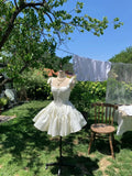Cute Straps Square Neckline Pleated Short Prom Dress Homecoming Dress Quinceanera Dress HZ0319