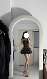 Sexy Sweetheart Neckline Leopard print Pleated Birthday Party Dress Short Outfits Dress Cocktail Dress HZ0319