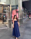 Sexy Spaghetti Straps A Line Pleated Women Dress Summer Seaside Dress HZ0319