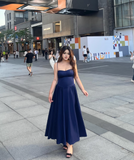 Sexy Spaghetti Straps A Line Pleated Women Dress Summer Seaside Dress HZ0319