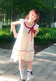Cute Polka Dots Lace-up Pleated Ruffle Short Women Dress Sweet Dress Date Dress HZ0319