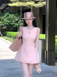 Minimalist A Line Crystal Short Summer Dress Women Vacation Date Dress HZ0319