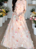 Seaside Halter 3D Flower Tulle Printing Vacation Beach Summer Dress Women Date Dress HZ0319