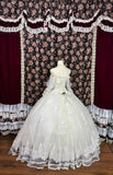 Elegant Sweetheart Neckline Embroidered Lace Pleated Wedding Dress Quinceanera Dress Prom Dress Ball Gown HZ0319