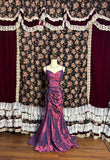 Elegant Spaghetti Straps Beaded Flower Mermaid Dress Prom Dress Evening Dress Birthday Party Dress HZ0319