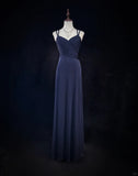 Sexy Spaghetti Straps Appliques Pleated Backless Floor Length Prom Dress Evening Dress Birthday Dress HZ0319
