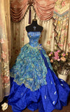 Stunning Prom Dress Strapless Pleated Ball Gown Evening Dress Birthday Dress HZ0319
