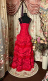 Pretty Prom Dress Spaghetti Strapless Pleated Tiered Prom Gown Evening Dress Dancing Dress Birthday Party Dress HZ0319