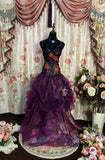 Charming Prom Dress Spaghetti Straps Flower Tulle Prom Gown Evening Dress Gala Dress HZ0319