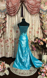 Charming Prom Dress A Line Spaghetti Straps Embroidered Long Prom Gown Evening Dress Party Dress Gala Dress HZ0319