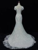 Elegant Wedding Dress Square Neck Mermaid Prom Dress Evening Dress Gala Dress HZ0319