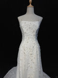 Elegant Wedding Dress Spaghetti Straps Prom Gown Evening Dress Gala Dress HZ0319