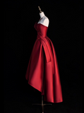 Elegant Prom Dress Strapless Wine Red Prom Gown Gala Dress Evening Dress HZ0319