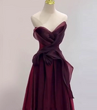 Charming Prom Dress A Line Pleated Prom Gown Evening Dress Gala Dress Dress HZ0319