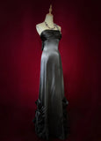 Gorgeous Prom Dress One Shoulder Black Pleated Prom Gown Evening Dress Gala Dress HZ0319