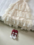 Sweet Prom Dress V-neck Lace-up Ruffle Prom Dress Party Dress Date Dress HZ0319