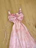Pretty Prom Dress Spaghetti Straps Flower Print Prom Dress Party Dress HZ0319