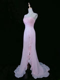 Sweet Prom Dress One Shoulder Ruffle Slit Prom Gown Gala Dress Evening Dresses HZ0319