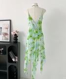 Pretty Prom Dress V-neck Pleated Asymmetrical Hem Prom Gown Party Dresses Dancing Dress HZ0319