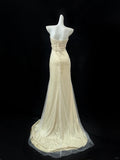 Beauty Prom Dress Sweetheart Pleated Pearl Rhinestone Evening Dress Gala Dress HZ0319