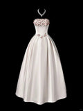 Sweet Prom Dress Strapless Flower Pleated Evening Dress Gala Dress 16th Dress HZ0319