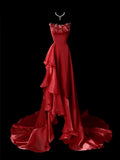 Stunning Prom Dress A Line Strapless Ruffle Evening Dress Gala Dress HZ0319